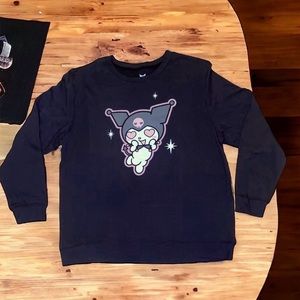 🚨ON SALE!!⚡️Kuromi Back and front print Black sweatshirt sweater Sanrio ⚡️